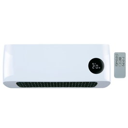 Alpina CH-2012 Radiateur soufflant mural 2000 W Blanc 42x10,5x17,5 cm avec télécommande et minuterie
