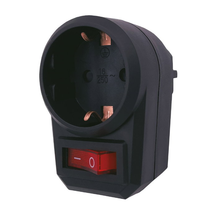 GSC Evolution Multiprise simple avec interrupteur Noir GSC Evolution Multiprise simple avec interrupteur Noir