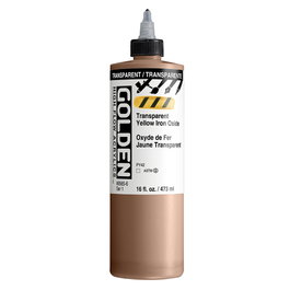 Golden Peinture Acrylique High Flow Oxyde Jaune Transparent 473 ml