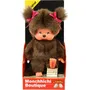 BANDAI Peluche Monchhichi l'Original Fille - Singe Marron 20 cm - Doudou et Déco Adorable Enfant