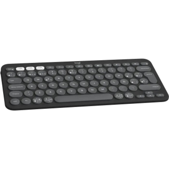 Logitech Pebble Keys 2 K380S Clavier sans fil compact Bluetooth silencieux multidispositif design minimaliste - Graphite