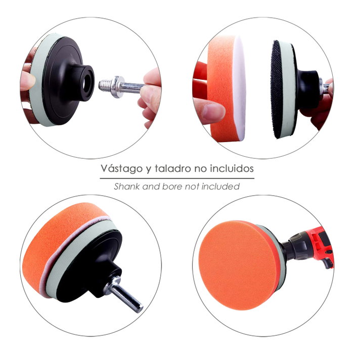 WOLFPACK LINEA PROFESIONAL Disco Pulidor Esponja Con Velcro Ø 125mm