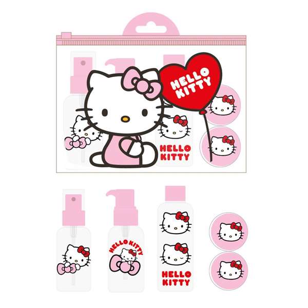 Cerdà Set de Soins Personnels de Voyage Hello Kitty - Trousse de Toilette pour Enfant à partir de 3 Ans - Rose