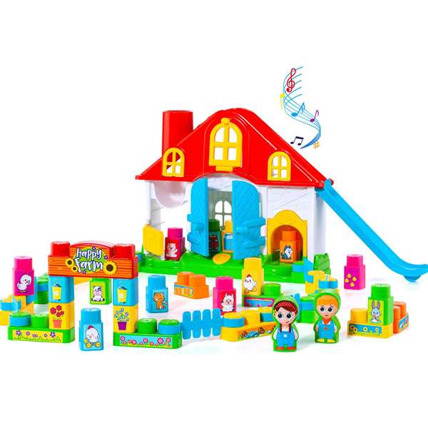 Molto Ferme d'activités musicales avec 8 jeux et 38 pièces - Jouet éducatif pour enfants à partir de 1 an - Produit en espagnol et anglais