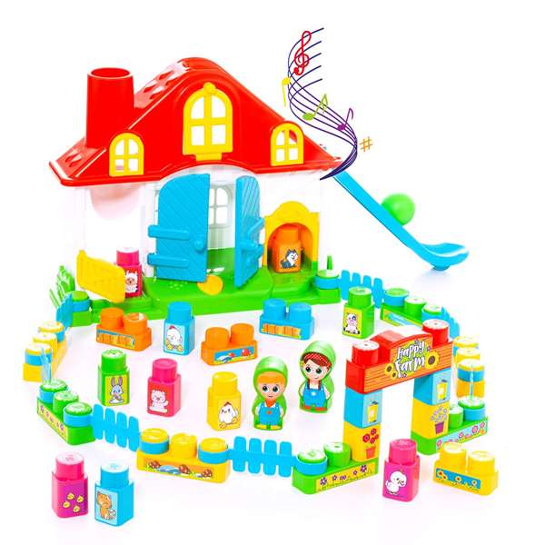 Molto Ferme d'activités musicales avec 8 jeux et 38 pièces - Jouet éducatif pour enfants à partir de 1 an - Produit en espagnol et anglais