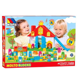 Molto Ferme d'activités musicales avec 8 jeux et 38 pièces - Jouet éducatif pour enfants à partir de 1 an - Produit en espagnol et anglais