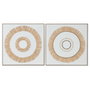 Home ESPRIT Toile Boho Blanc Naturel 92 x 4,5 x 92 cm (2 Unités)