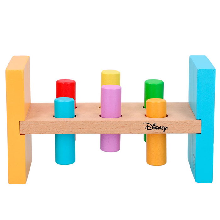 WOOMAX - Marteau - Baby Disney - Jeu de construction en bois - 8 pièces - 22 cm - Dès 12 mois WOOMAX - Marteau - Baby Disney - Jeu de construction en bois - 8 pièces - 22 cm - Dès 12 mois
