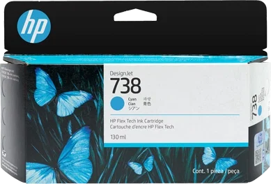 HP Cartouche d'encre 738 Cyan 130 ml