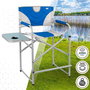 Color Baby - Silla plegable XL de director - Chaise pliante directrice en acier XL avec poche et table auxiliaire - Dimensions 58x57x103 cm