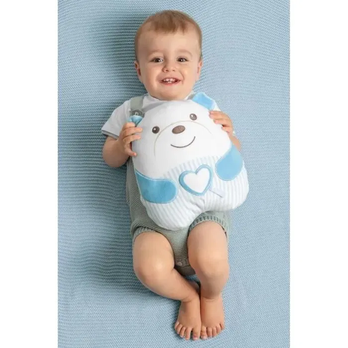 Chicco - Peluche Ourson Doudou avec Veilleuse et Sons Relaxants - Bleu - Pour Bébé dès la Naissance - Lavable en Machine