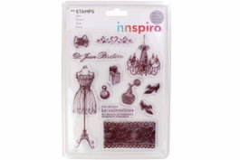 Innspiro Set de tampons acryliques Couture 14x18cm