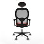 Piqueras y Crespo Chaise de Bureau avec Appui-tête Jorquera 3D036G1 Orange Foncé