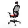 Piqueras y Crespo Chaise de Bureau avec Appui-tête Jorquera 3D036G1 Orange Foncé