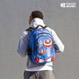 Karactermania Mochila Capitán América Run Plus FAN - Sac à dos 44x34x21 cm avec port USB, compartiments multiples et dos aéré