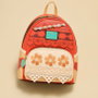 Loungefly Sac à dos Vaiana Moana Disney 26 cm en similicuir avec bretelles ajustables, décorations, broderies et intérieur assorti