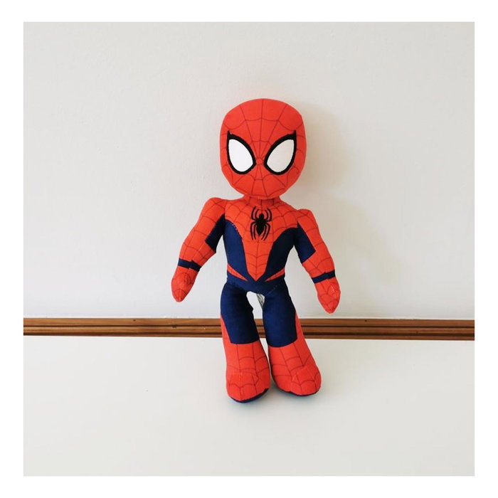 Simba Peluche Spiderman 25 cm – Peluche officielle Marvel, articulée, dès la naissance, multilingue