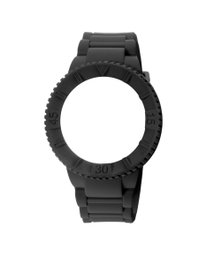 Watxandco Correa en silicone noir 43mm