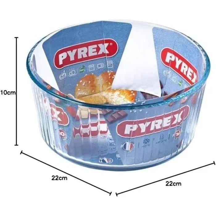 Pyrex 1450158 Moule à soufflé en verre borosilicate de 21 cm, résistant aux chocs thermiques (-40°C à +300°C), Garantie 10 ans Pyrex 1450158 Moule à soufflé en verre borosilicate de 21 cm, résistant aux chocs thermiques (-40°C à +300°C), Garantie 10 ans