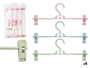 Kipit Lot de 4 Cintres à Pinces - Assortiment de 3 Couleurs - Plastique et Métal - 34 x 5,5 x 21 cm (Set de 24)