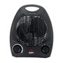 Edm Radiateur soufflant compact 1000-2000 W noir 21 x 12,5 x 27 cm avec protection surchauffe