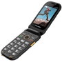 Volfen Ranger Téléphone Mobile Type Clapet Robuste Double Écran Noir Jaune avec Base de Charge