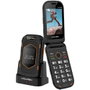 Volfen Ranger Téléphone Mobile Type Clapet Robuste Double Écran Noir Jaune avec Base de Charge