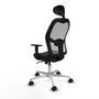 Piqueras y Crespo Chaise de Bureau avec Appui-tête 1D086N1 Noir