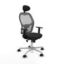 Piqueras y Crespo Chaise de Bureau avec Appui-tête 1D086N1 Noir