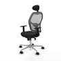 Piqueras y Crespo Chaise de Bureau avec Appui-tête 1D086N1 Noir