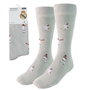 Cerdá Pack de 2 paires de chaussettes adulte Real Madrid, taille unique 36/42-38/45, gris