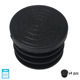 MAURER Embout de protection rond intérieur noir 32mm, 4 pièces