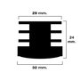 MAURER Embout de protection rond intérieur noir 32mm, 4 pièces