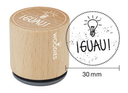 Woodies Sceau en bois et caoutchouc Guau 33x30mm