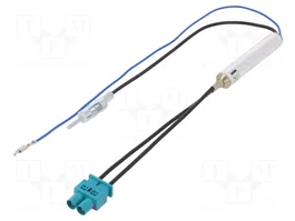 4CARMEDIA Câble de connexion coaxial DIN et double Fakra droit