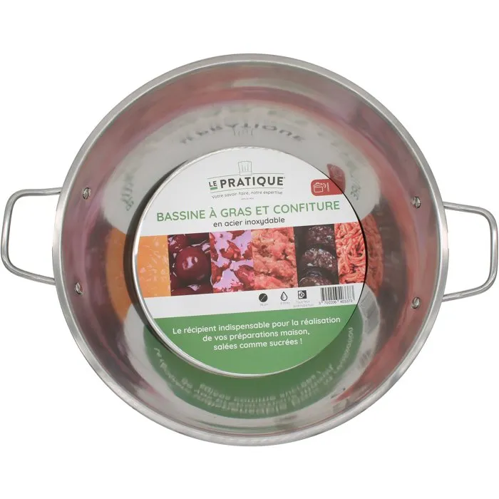 Le Pratique Bassine Inox 9 L Ø 38 cm Le Pratique Bassine Inox 9 L Ø 38 cm