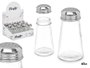 Vivalto Salière en Cristal Conique Transparente 5.5 x 10.5 x 5.5 cm (Set de 48)