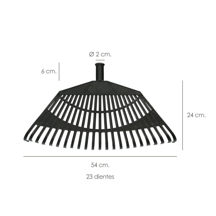 SATURNIA Rastrillo Jardin Plastico Trapezoidal 23 Dientes SATURNIA Rastrillo Jardin Plastico Trapezoidal 23 Dientes