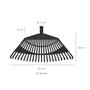 SATURNIA Rastrillo Jardin Plastico Trapezoidal 23 Dientes