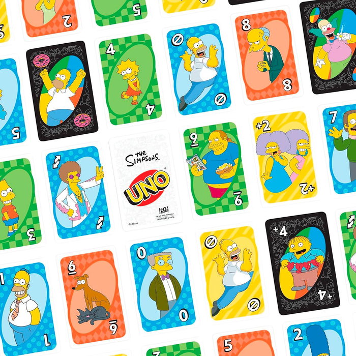 UNO Jeu de Cartes The Simpsons Mattel Games Multilingue (Français, Anglais, Allemand, Italien, Portugais, Espagnol) +7 Ans