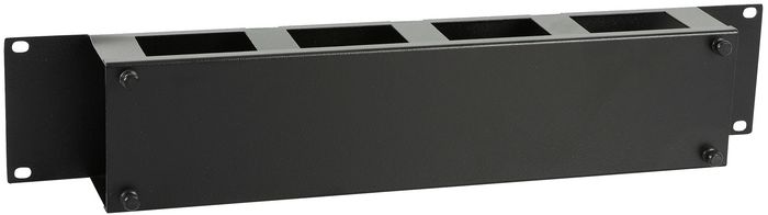 Lanview Panneau de gestion de câbles 2U type S 19 pouces avec couvercle noir