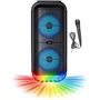 INOVALLEY KA22-BTH - Enceinte Karaoké lumineuse Bluetooth V5.0 - 49 cm - 500 W - Noir - Batterie intégrée 4h