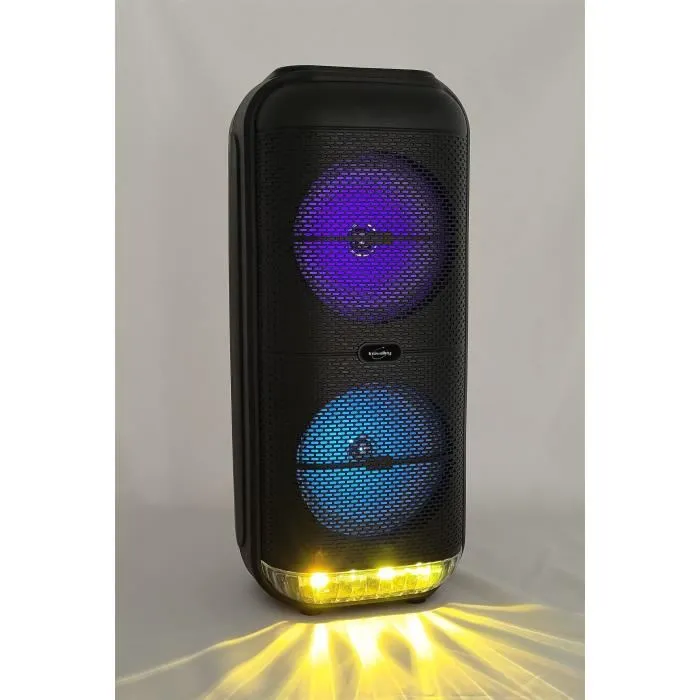 INOVALLEY KA22-BTH - Enceinte Karaoké lumineuse Bluetooth V5.0 - 49 cm - 500 W - Noir - Batterie intégrée 4h INOVALLEY KA22-BTH - Enceinte Karaoké lumineuse Bluetooth V5.0 - 49 cm - 500 W - Noir - Batterie intégrée 4h
