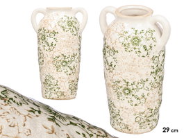 Giftdecor Jarron Nonna 2 Anses Vert Beige 29,5 cm Céramique (Set de 6)