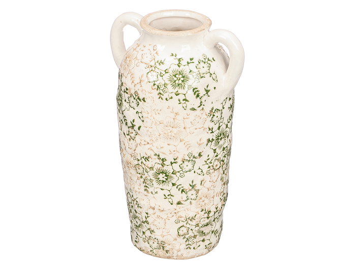 Giftdecor Jarron Nonna 2 Anses Vert Beige 29,5 cm Céramique (Set de 6)