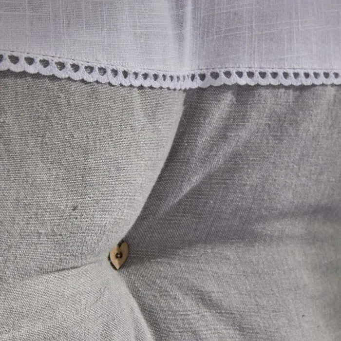 Today - Tête de lit coussin décoratif CHARME, Chambray et Capucine, 45 x 70 cm, 100% coton, avec attache murale