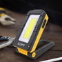 Edm Lampe de travail LED rechargeable 500lm avec base pivotante 180°, batterie lithium 2000mAh, IP44, crochet et aimant
