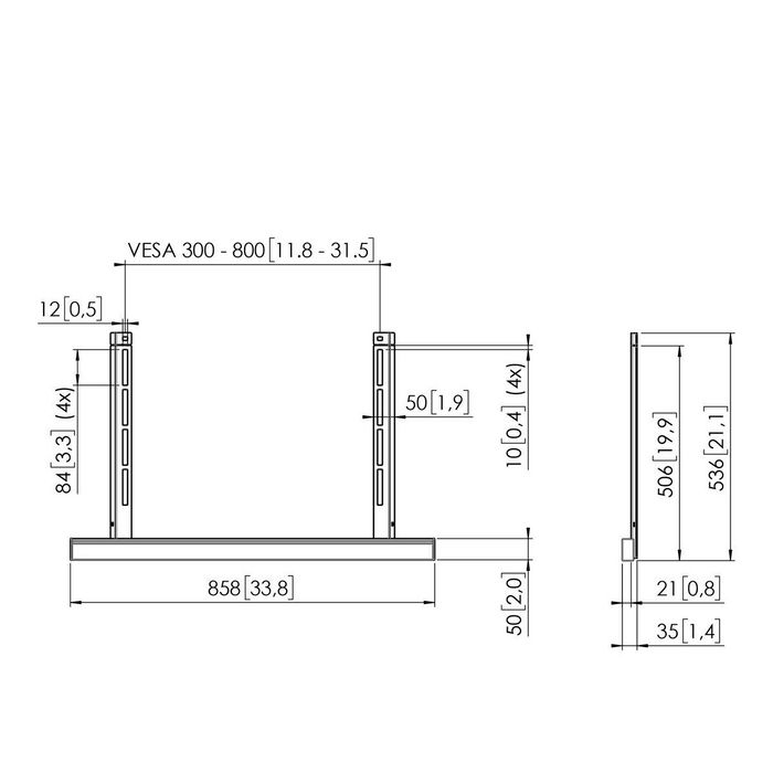 Vogel's A111 RISE - Interface Accessoire pour Élévateur Motorisé d'Écran, Support de Montage, Installation Rapide