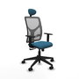 Piqueras y Crespo Chaise de Bureau Motilla Gris et Vert pétrole