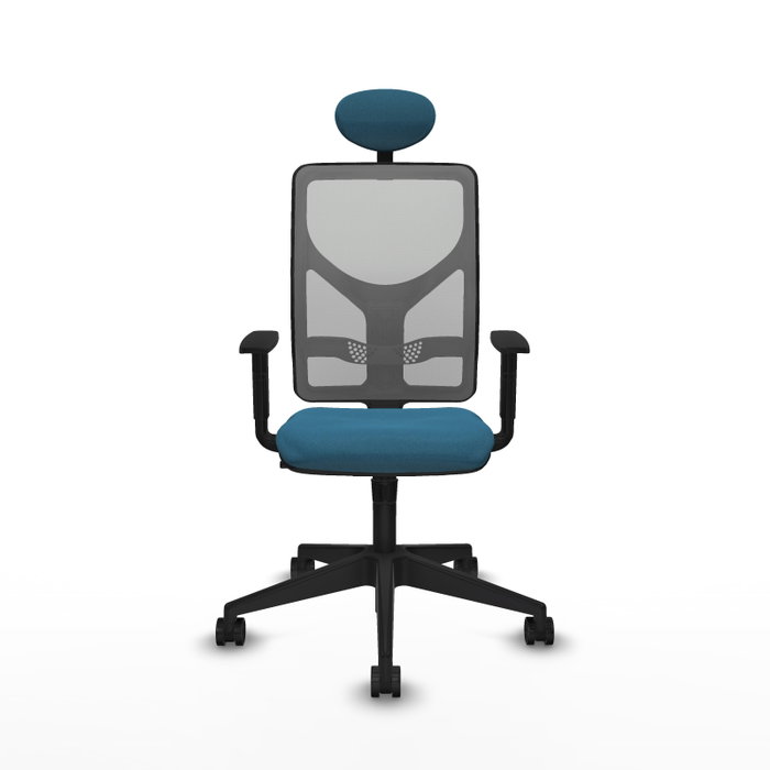Piqueras y Crespo Chaise de Bureau Motilla Gris et Vert pétrole